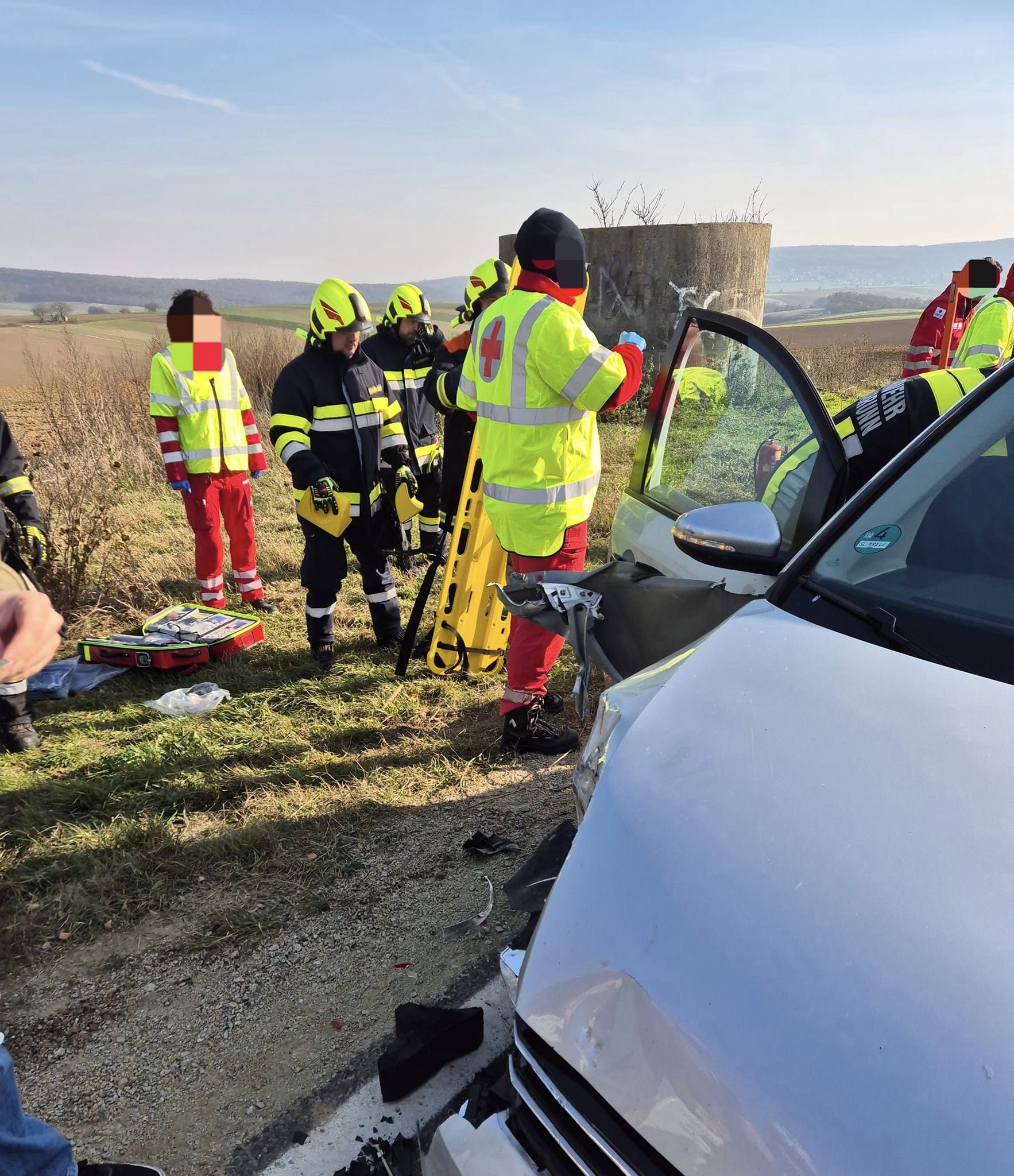 Das verunfallte Auto
