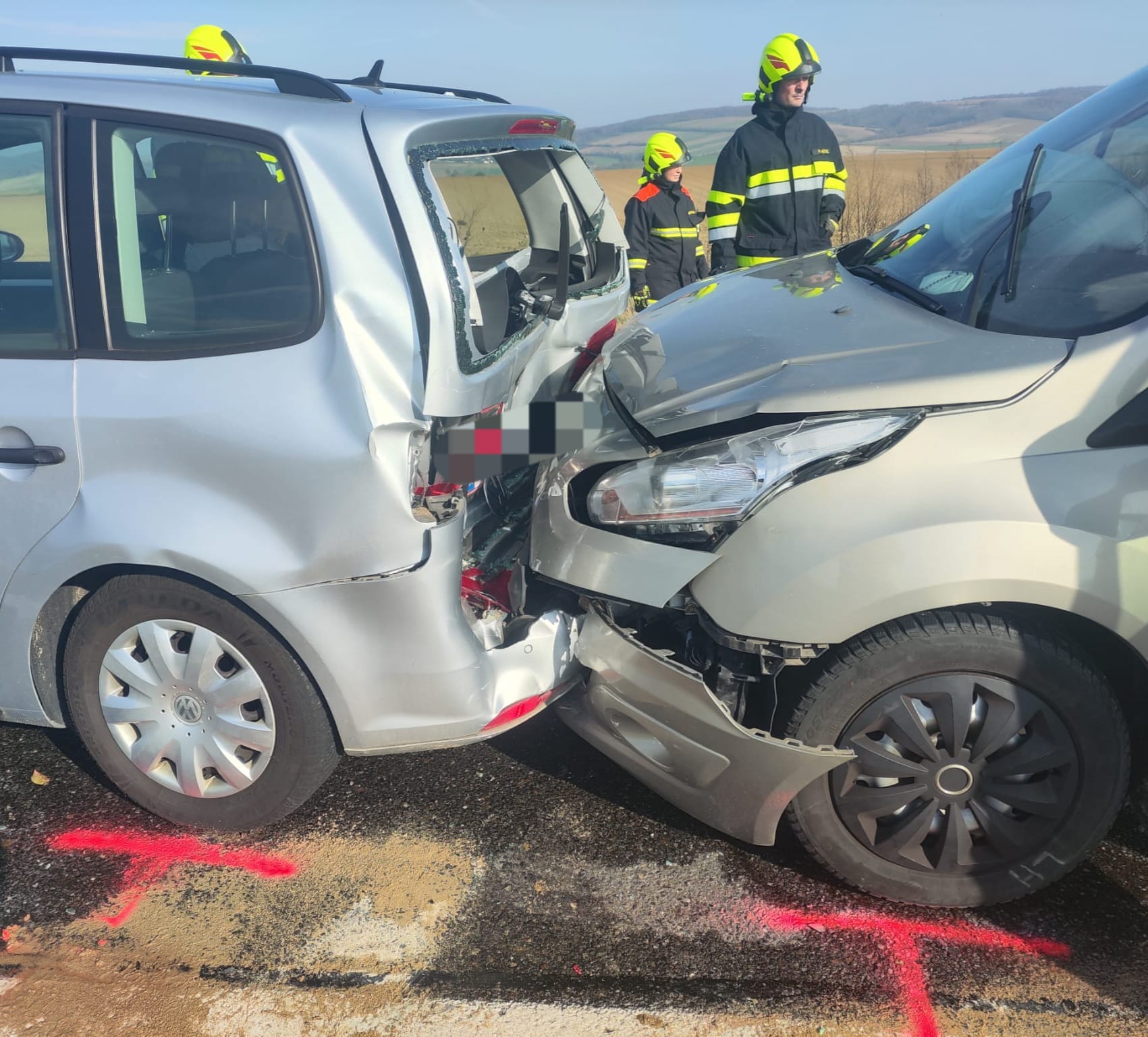 Das verunfallte Auto