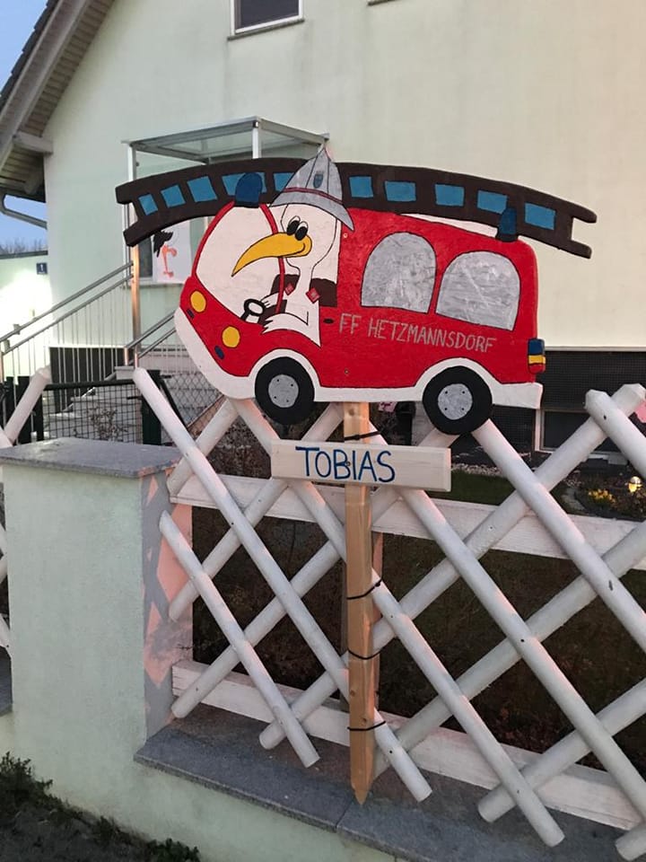Der Feuerwehrstorch der FF Hetzmannsdorf